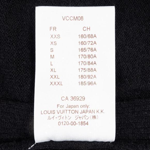 Exclusive Louis Vuitton Cashmere Zip-Up Hoodie Men's Small Black - Picture 12 of 13